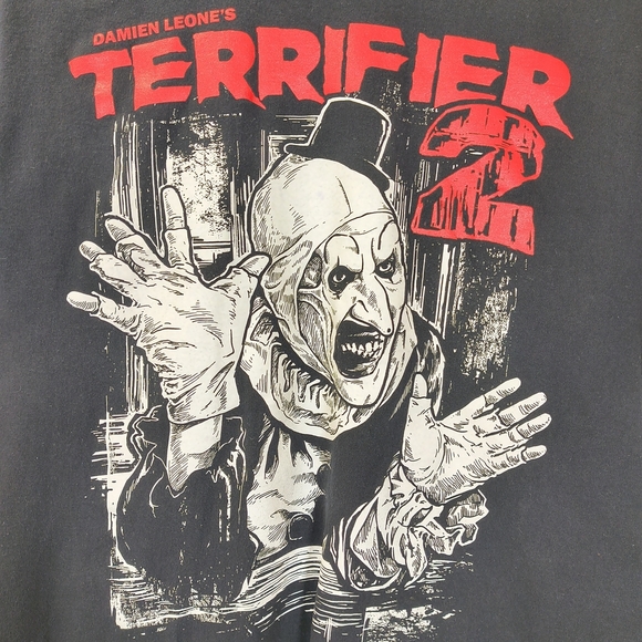 Terrifier 2 Horror Graphic Black T-Shirt , Size M - Picture 2 of 7